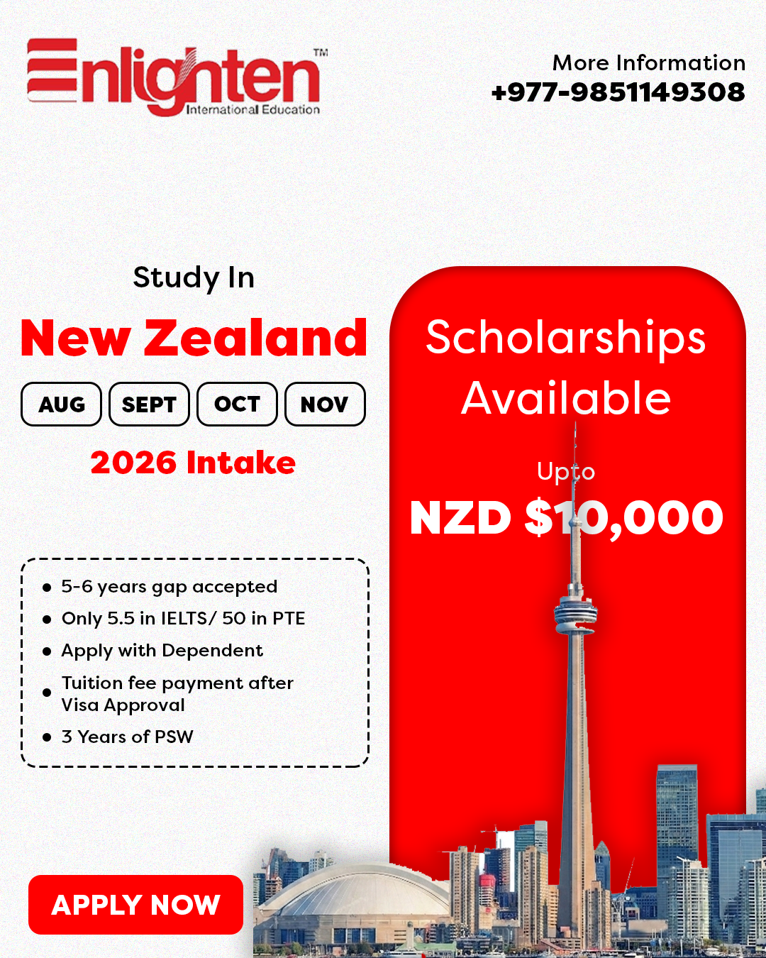 Study in New Zealand for Enlighten